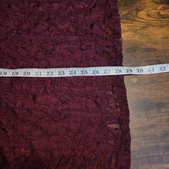 Style & Co Floral Lace Tunic Top 3x Flare Sheer Lace Sleeve Purple Coquette - Picture 7 of 9